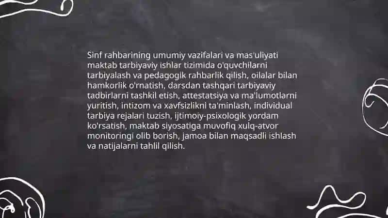 Sinf Rahbarining Faoliyati 3