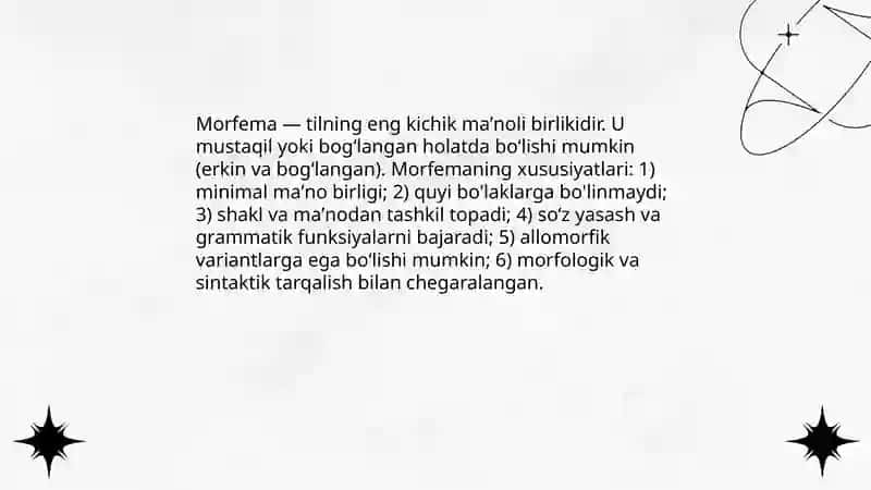 Morfema va uning turlari 3