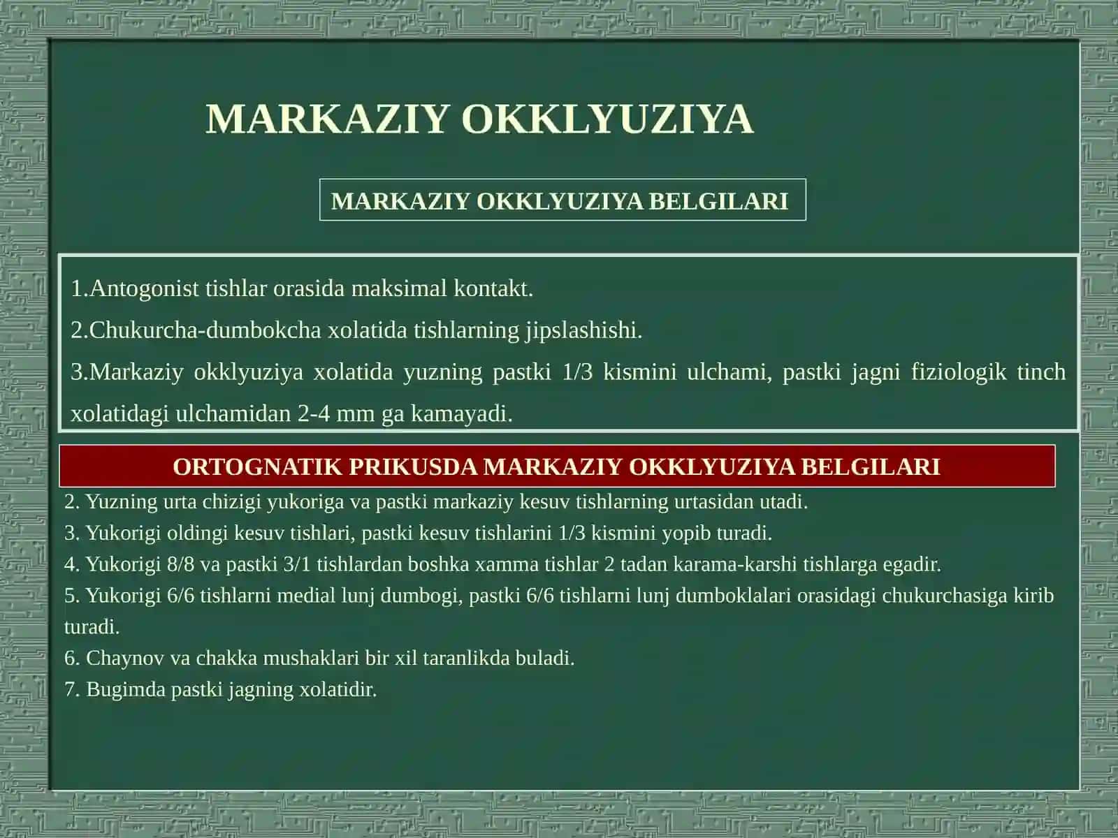 ORTOPEDIK STOMATOLOGIYA BULIMIDA 3