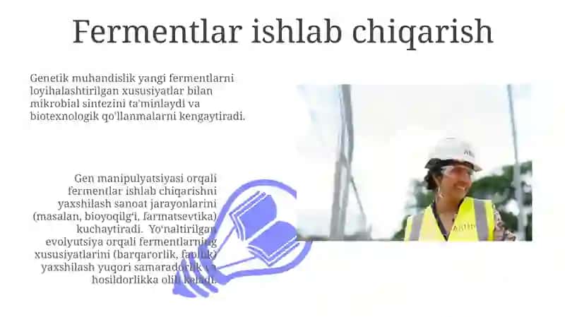 Mikroorganizmlarning gen muhandisligida qoʻllanilishi va erishilga yutuqlari Durdona 3