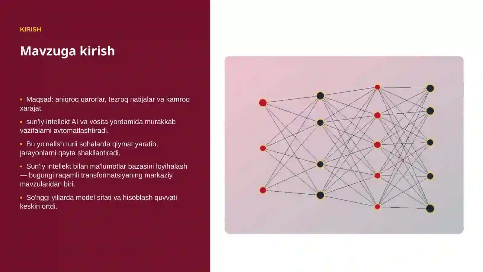 Sun'iy intellekt bilan ma'lumotlar bazasini loyihalash 3