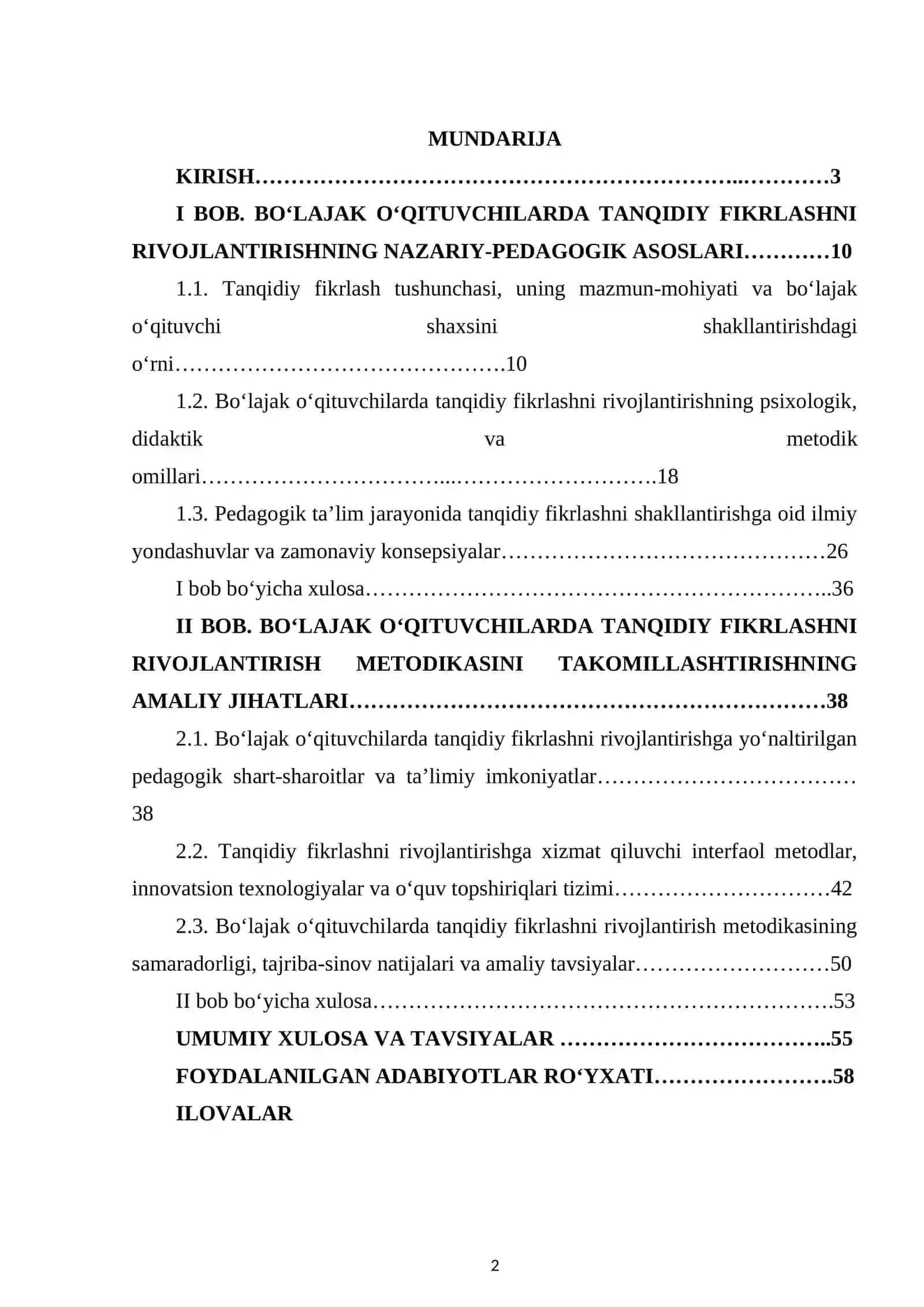 BO‘LAJAK O‘QITUVCHILARDA TANQIDIY FIKRLASHNI RIVOJLANTIRISH METODIKASINI ISHLAB CHIQISH 3