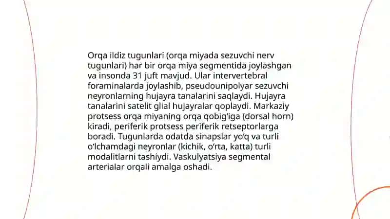 Orqa miyadagi sezuvchi nerv tugunlari anatomiyasi 3