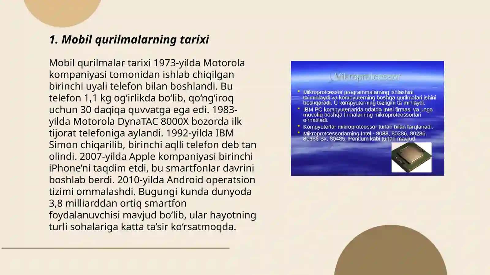 Mobil qurilmalar haqida tushunchalar 3