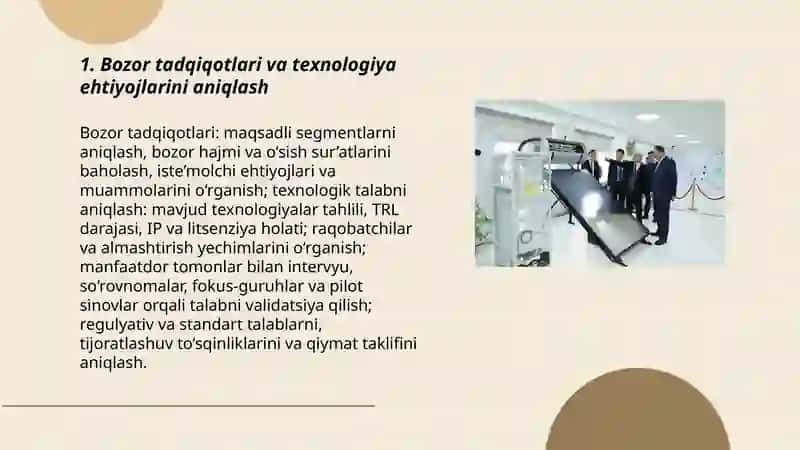 Texnologiyalar va innovatsion mahsulotlarni bozorga uzatish usullari 3