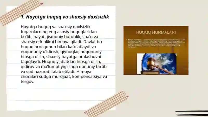 Fuqorolarning shaxsiy erkinliklari 3