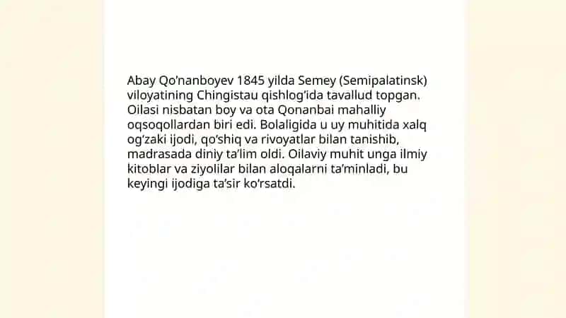 Abay Qo’nanboyev hayoti va ijodi 3