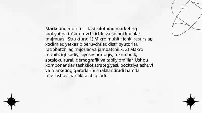 MARKETING MUHITI VA UNING KOMPONENTLARI 3