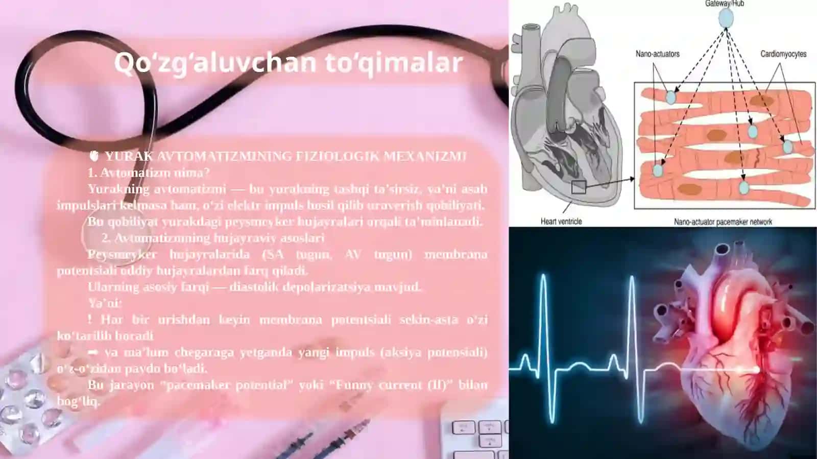 Yurak faoliyati boshqarilishining o’ziga xosligi 3