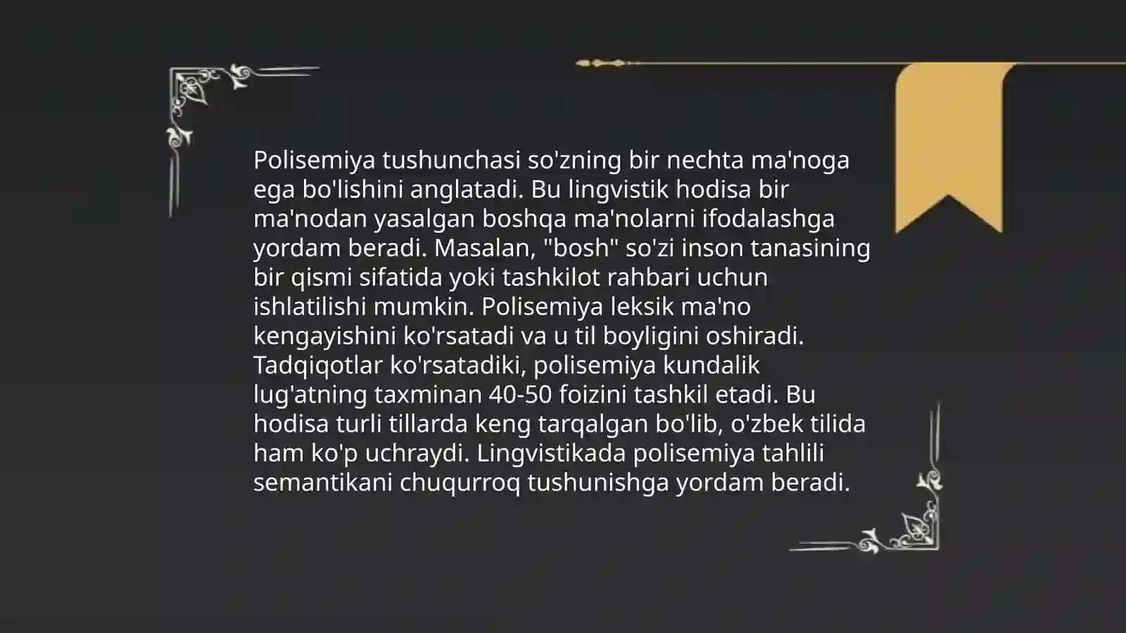 Polisemiyaning turlari 3