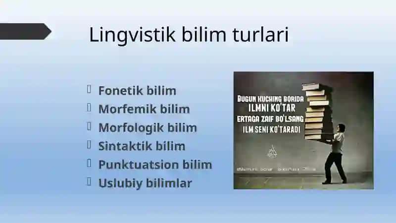 Lingvistik bilim 3