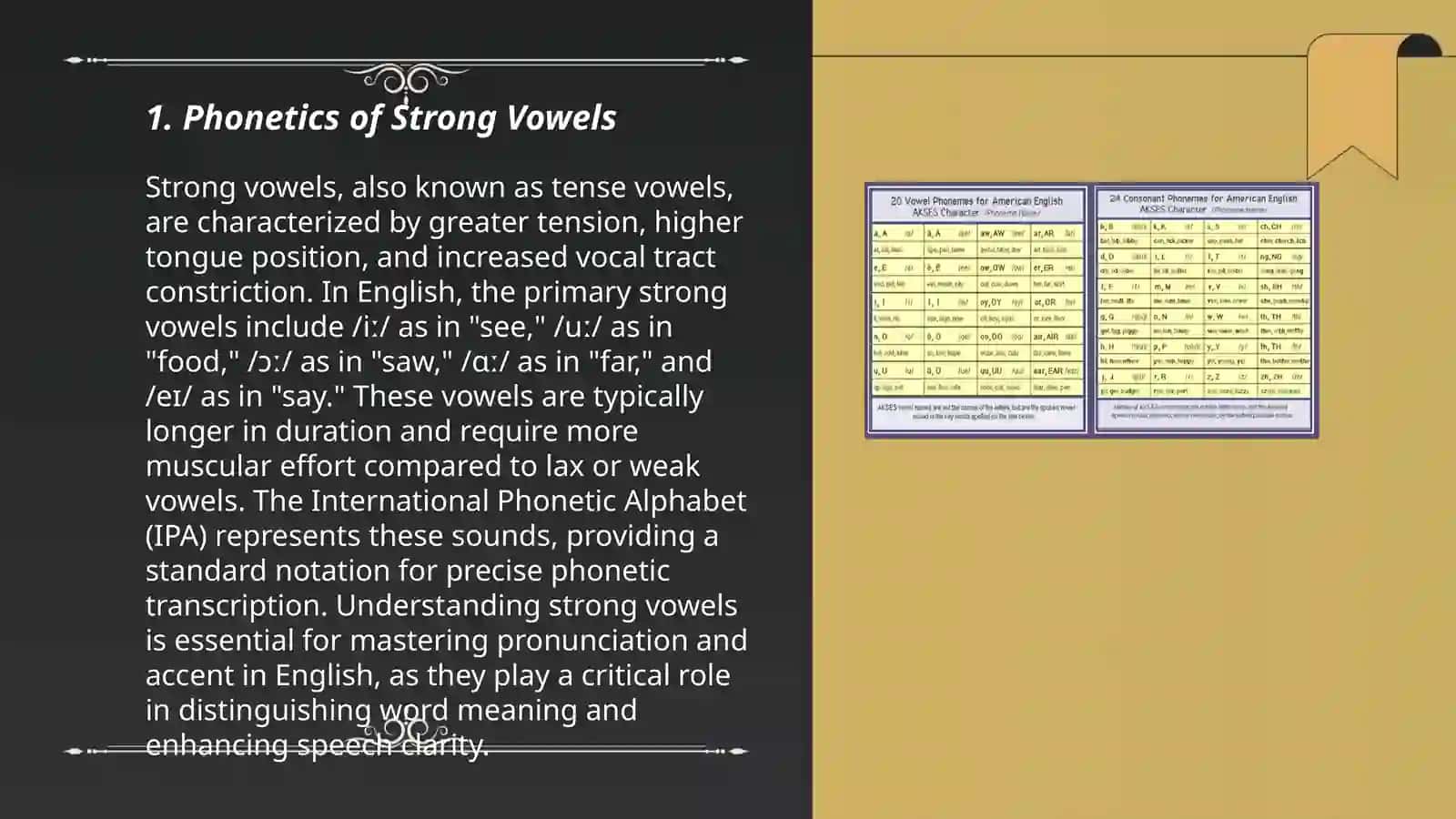 Strong and weak vowels 3