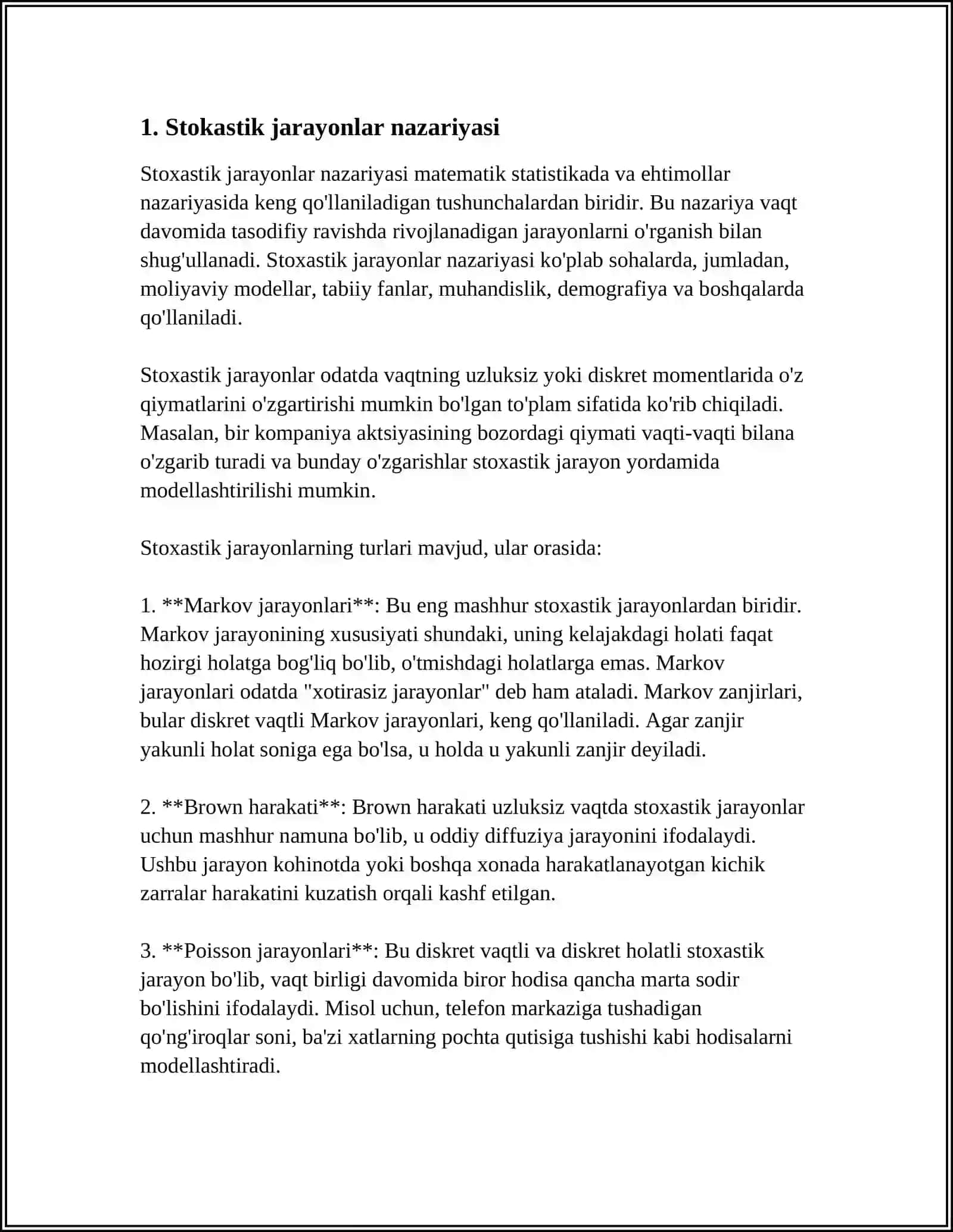 IQTISODIY TAHLILDA STOXASTIK VA DETERMINANTLASHGA MODELLARNING QÕLLANISHI 3