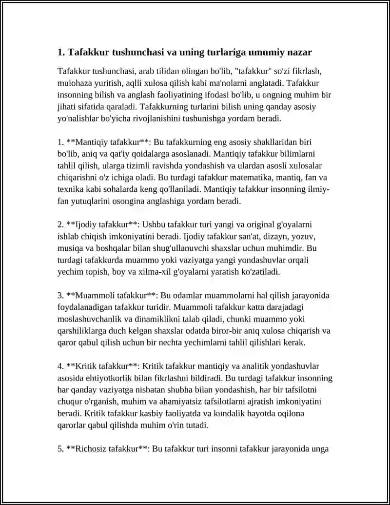 TAFAKKURNING TURLARI VA UNING RIVOJLANISH BOSQICHLARI 3