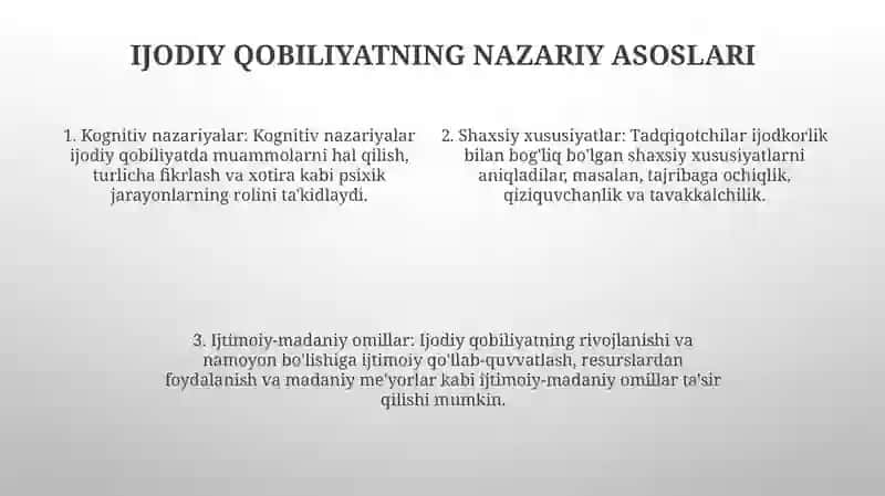 Boʻlajak Oʻqituvchilarning Kreativ Qobiliyatini Rivojlantirish 3