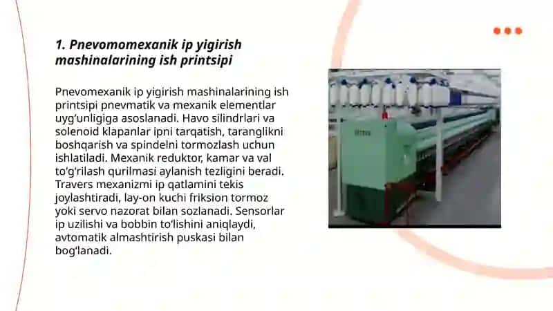 Pnevomexanik ip yigirish mashinalari 3