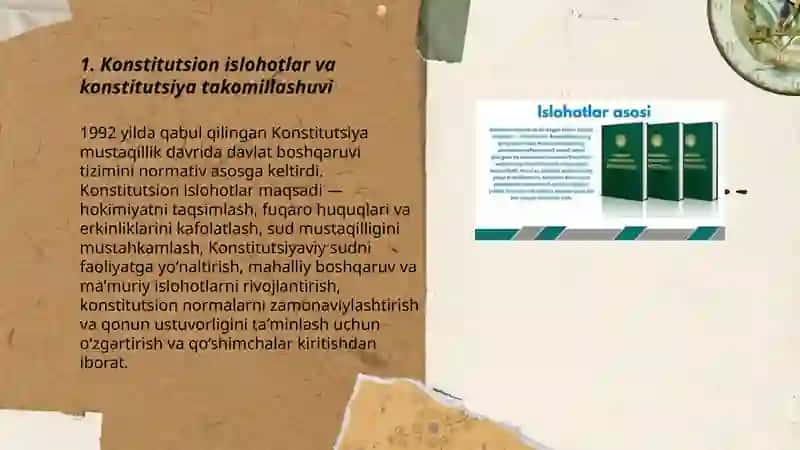 Mustaqillik yillarida davlat boshqaruvi tizimida amalga oshirilgan islohotlar 3