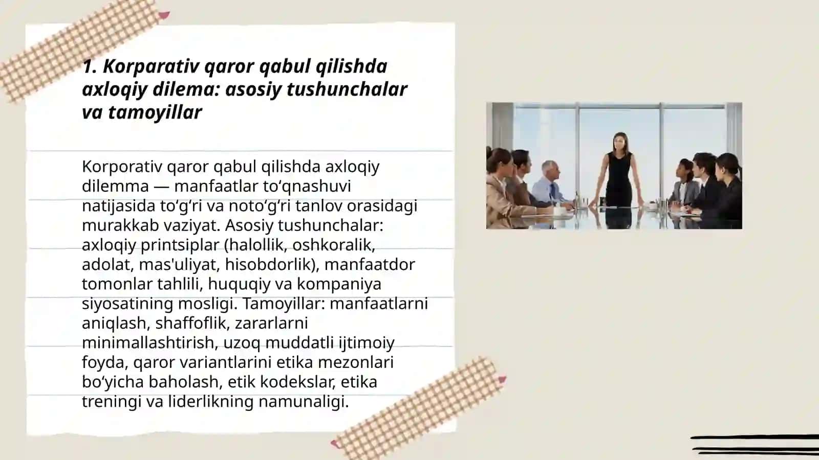 Korparativ qaror qabul qilishda axloqiy dilema 3