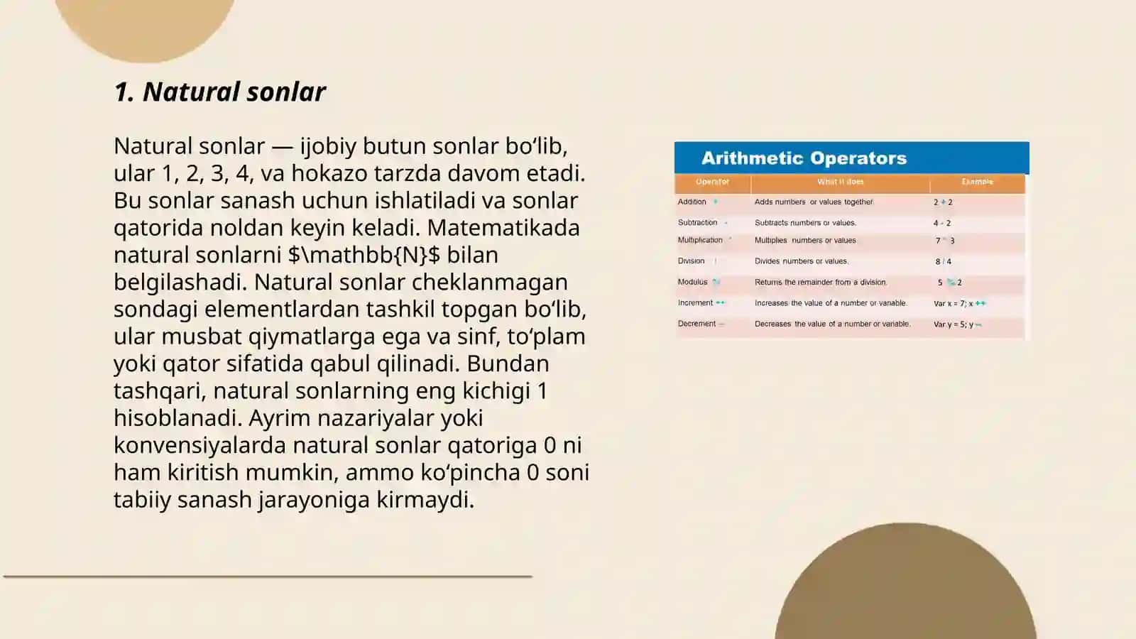Matematika fanidan tayyorlagan taqdimoti 3