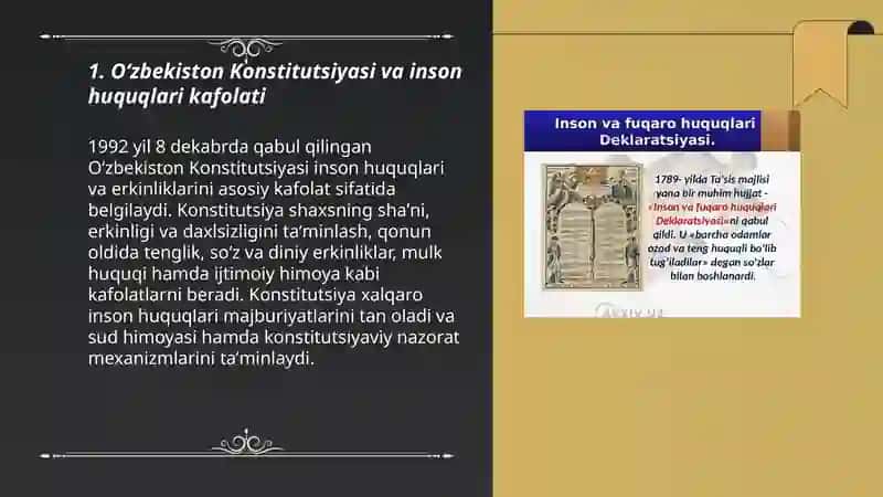 Yangi O‘zbekistonda inson haq-huquqlari va erkinliklari kafolatining yaratilishi 3