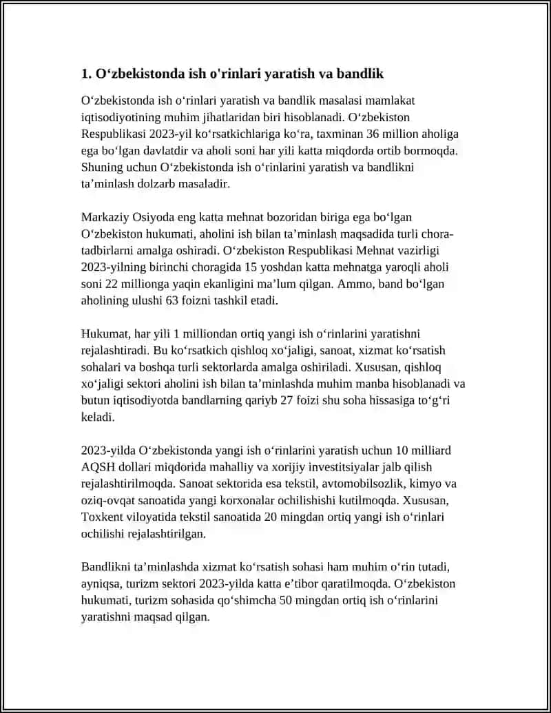 OʻZBEKISTONDA IJTIMOIY SOHADA AMALGA OSHRLAYOTGAN OʻZGARISHLAR MAZMUNI 3