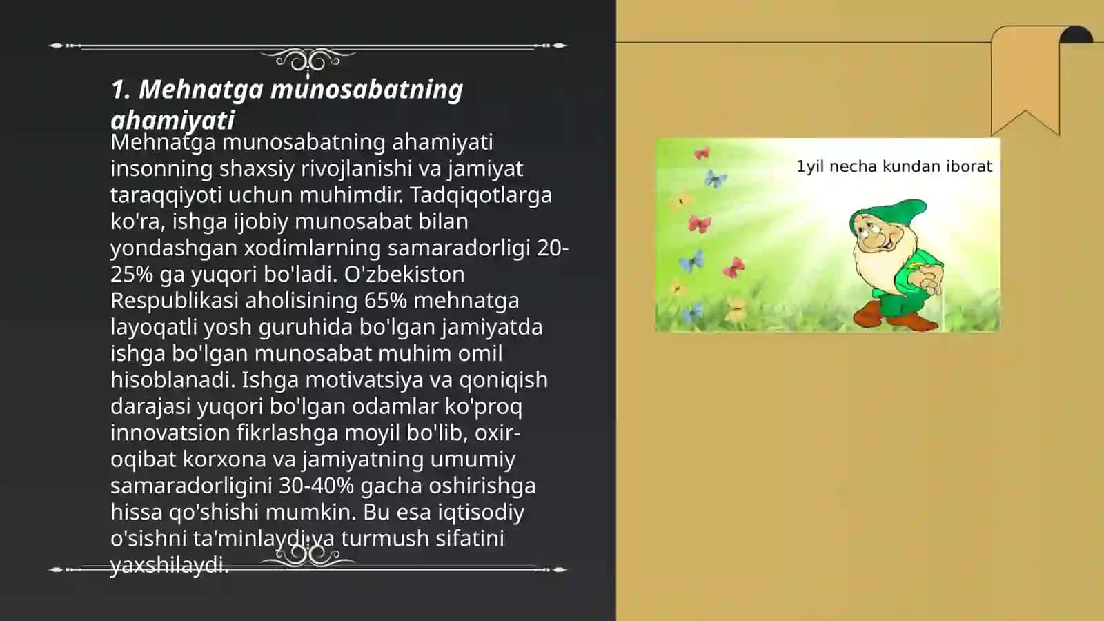 Mehnatga munosabat tushunchalarini oʻstirish 3