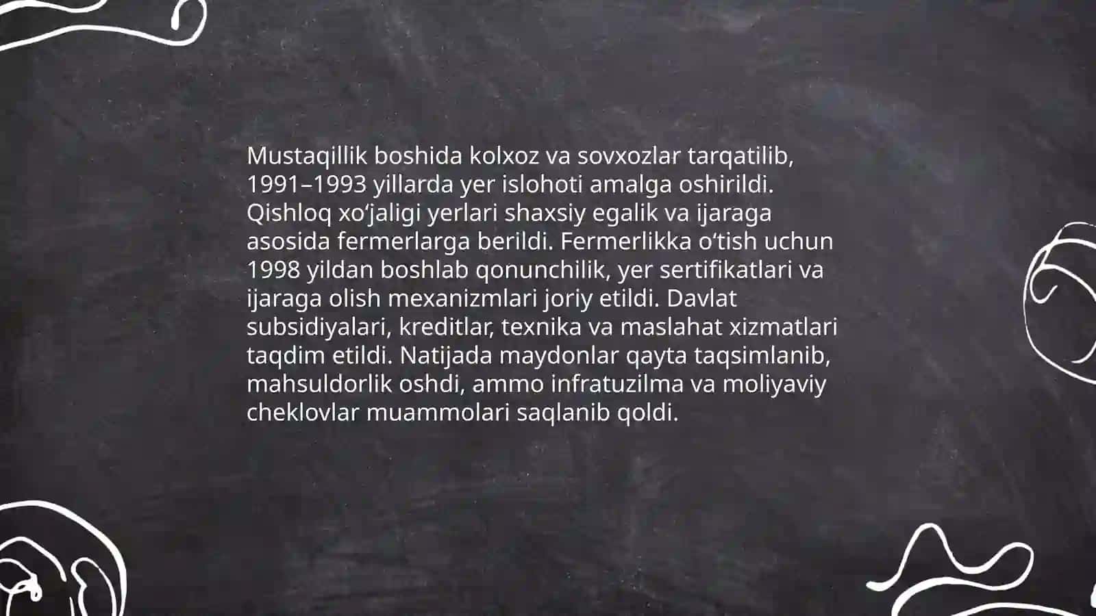 Qishloq xo'jaligi va sanoat sohasidagi o'zigarishlar 3