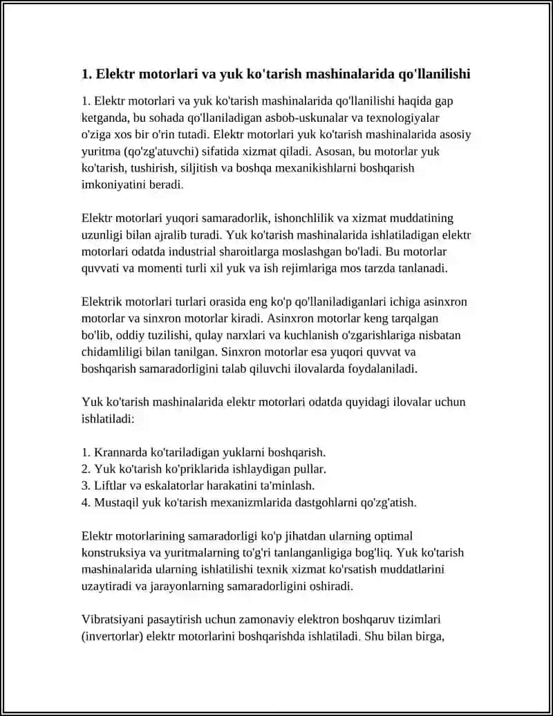YUK KOʻTARISH MASHINALARIDA ISHLATILADIGAN YURITMALAR 3