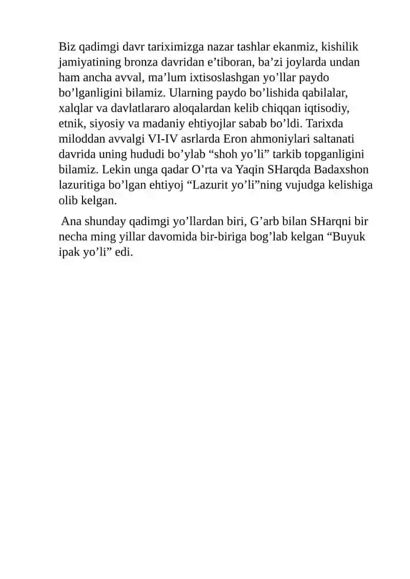 Buyuk Ipak Yo’lining Davlatlararo Hamkorlik va Turizmni Rivojlantirishdagi O’rni 3