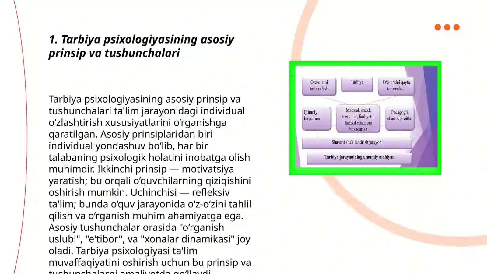 Tarbiya psixologiyasi maqsad vazifalari va metodlari 3