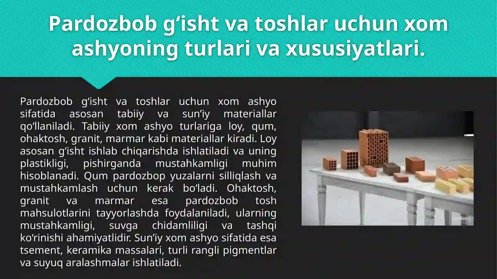 Pardozbobg’ishtvatoshlaruchunxomashyo 3