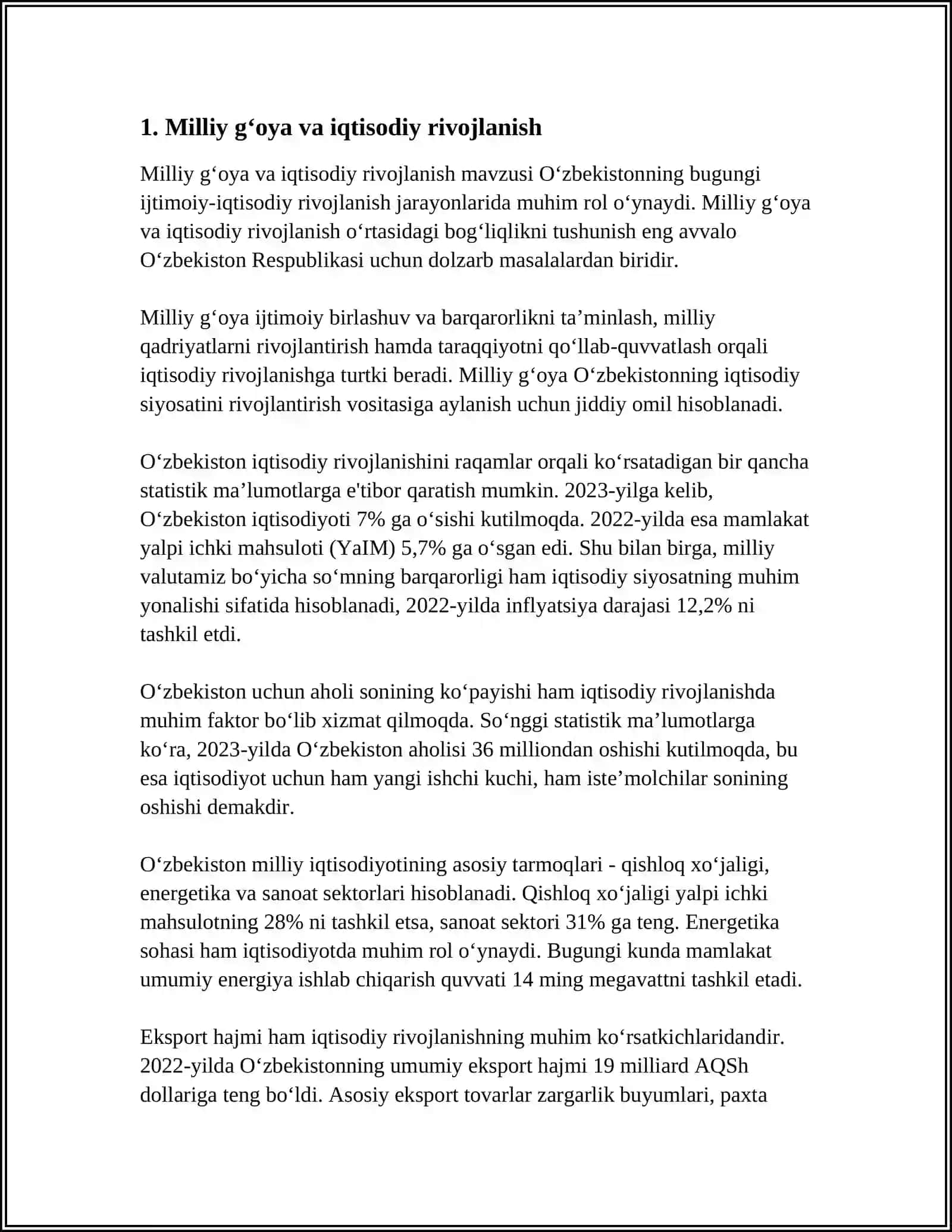 MILLIY ĢOYANING JAMIYAT HAYOTI SOHALARI BILAN BOĢLIQLIGI 3
