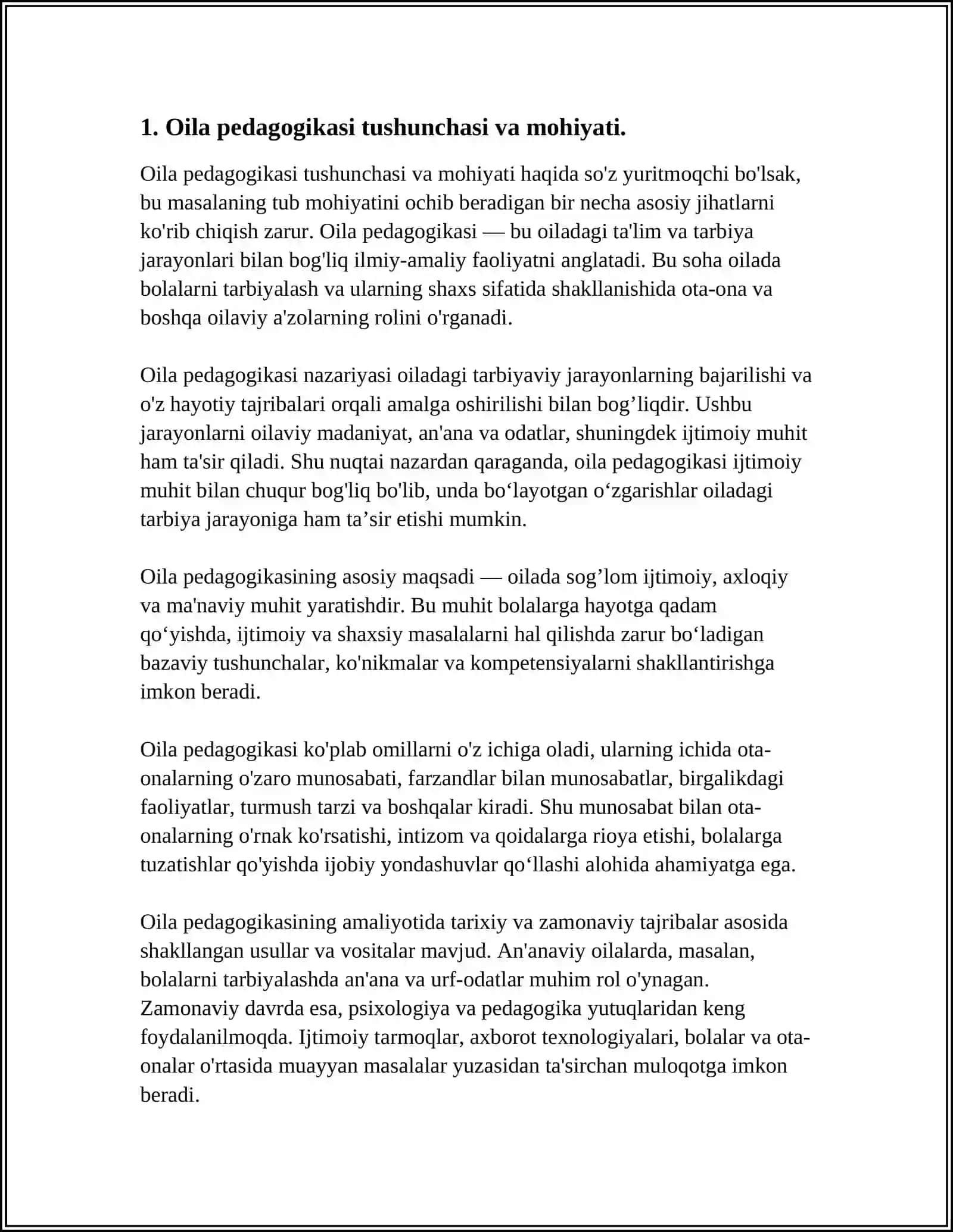 Oila Pedagogikasi Tushunchasi va Mohiyati 3