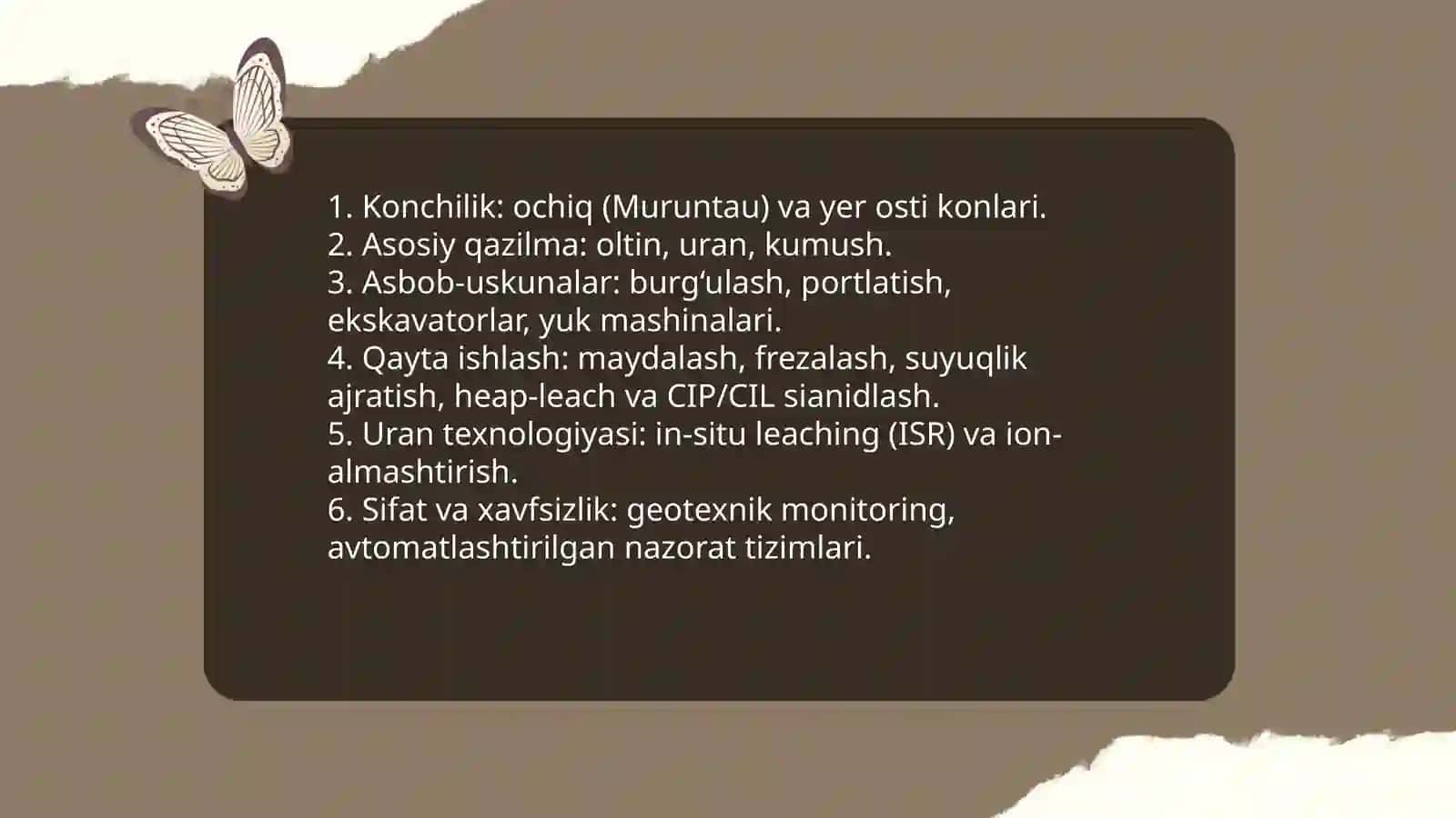 Navoiy Kon Metalurgiya Kambinati Aksiyadorlik jamiyati faoliyati va yo‘nalishlari 3