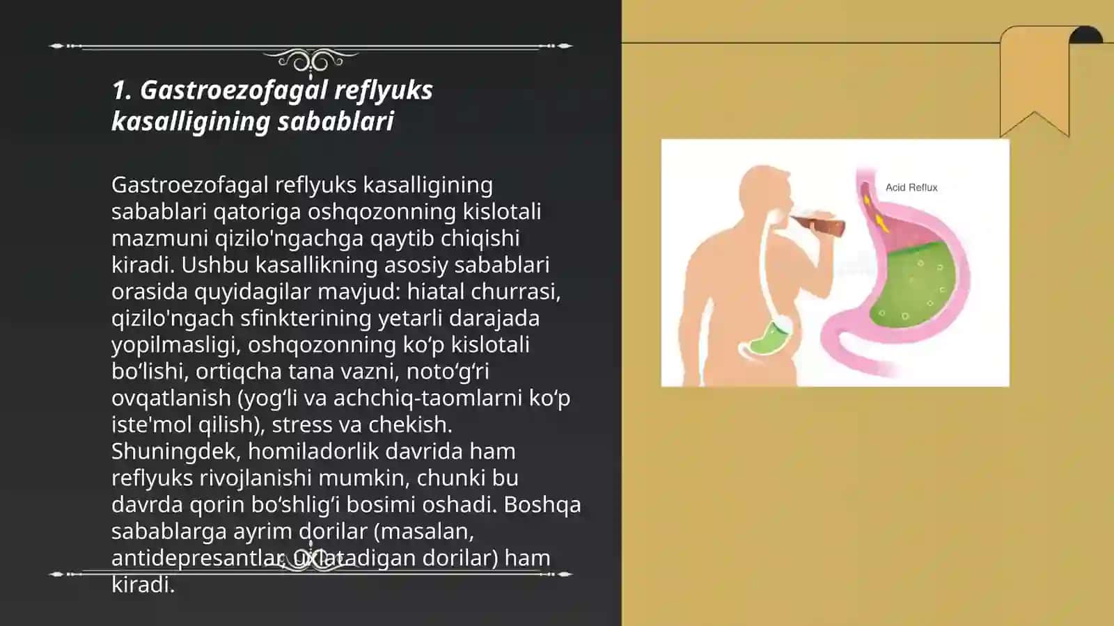Gastroezofagal reflyuks kasalligining sabablari 3