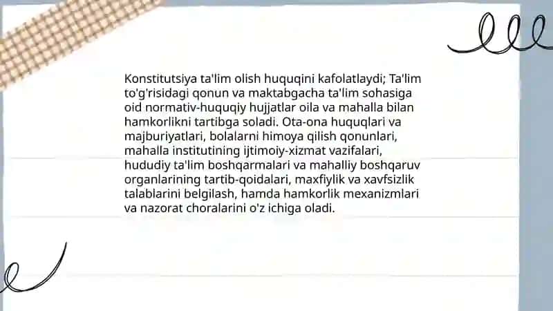 Oil va mahallaning maktabgacha ta'lim tashkilotida va mahallaning hamkorligi 3