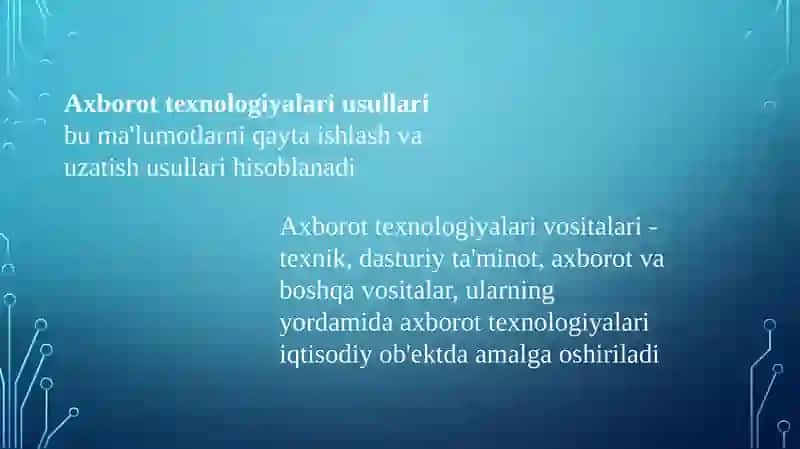 Axborot texnologiyasining infratuzilmasi 3