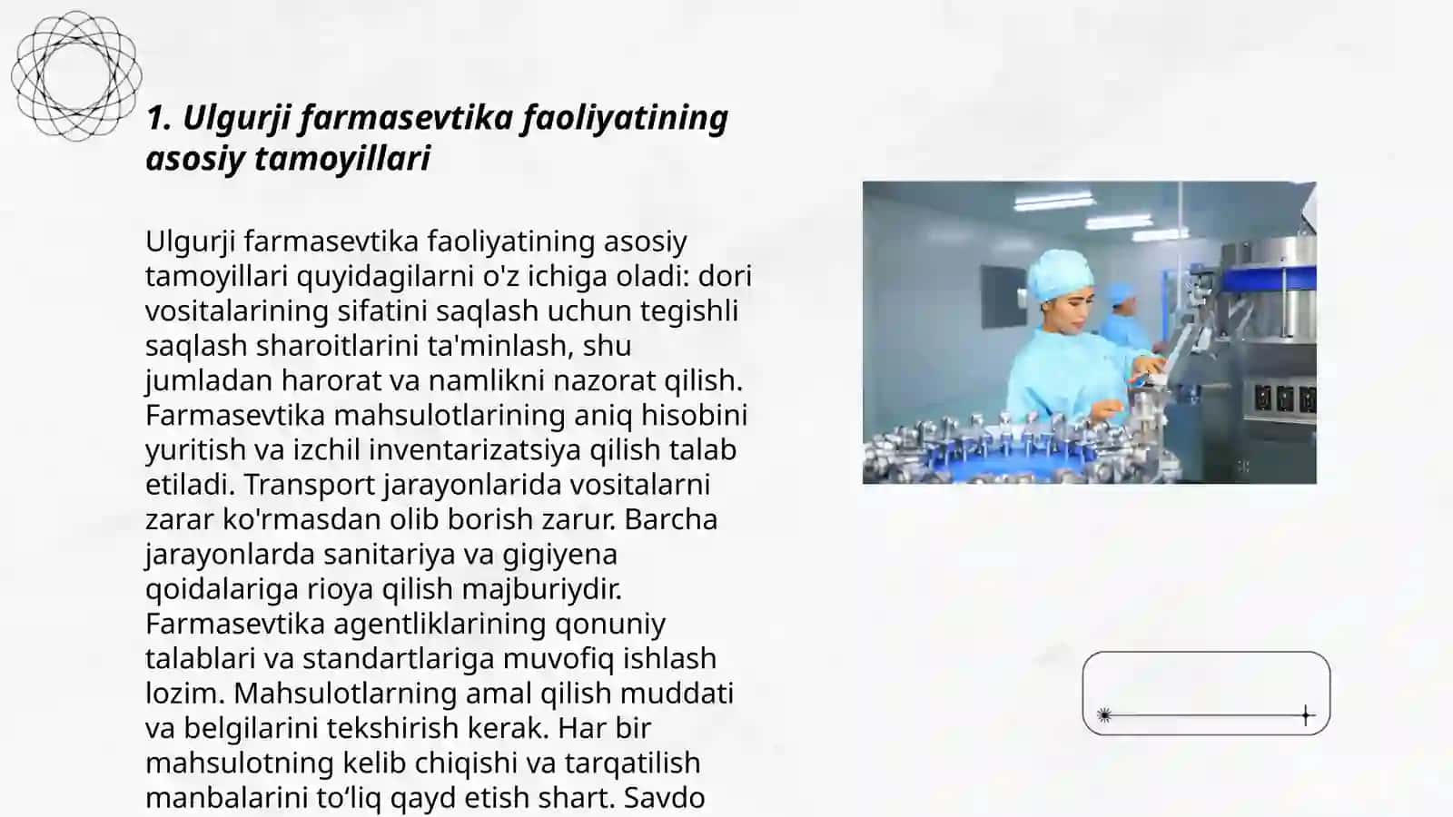 Ulgurji farmasevtika faoliyat dorixona omborxonalarda tovarlar harakati tashkil qilish 3
