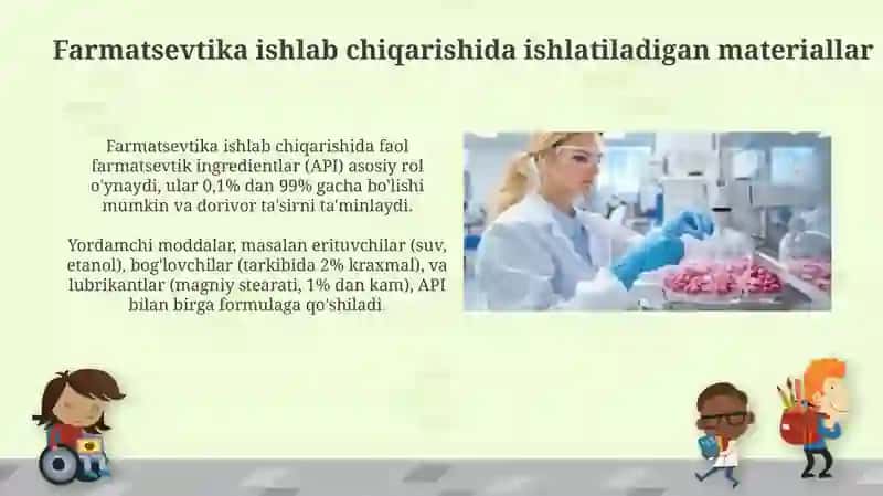 Farmatsevtika ishlab chiqarishida ishlatiladigan materiallar 3