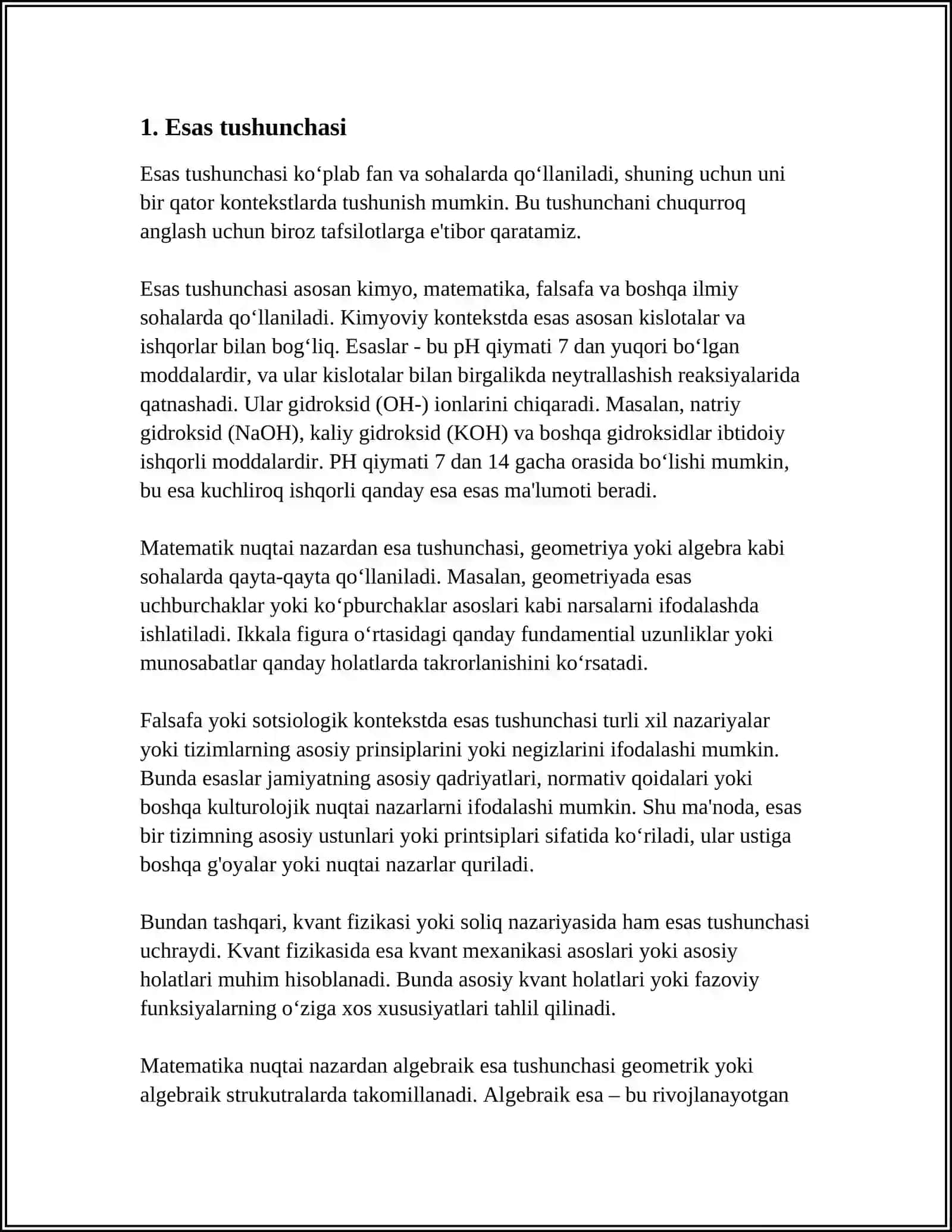 ESSE HAQIDA TUSHUNCHA 3