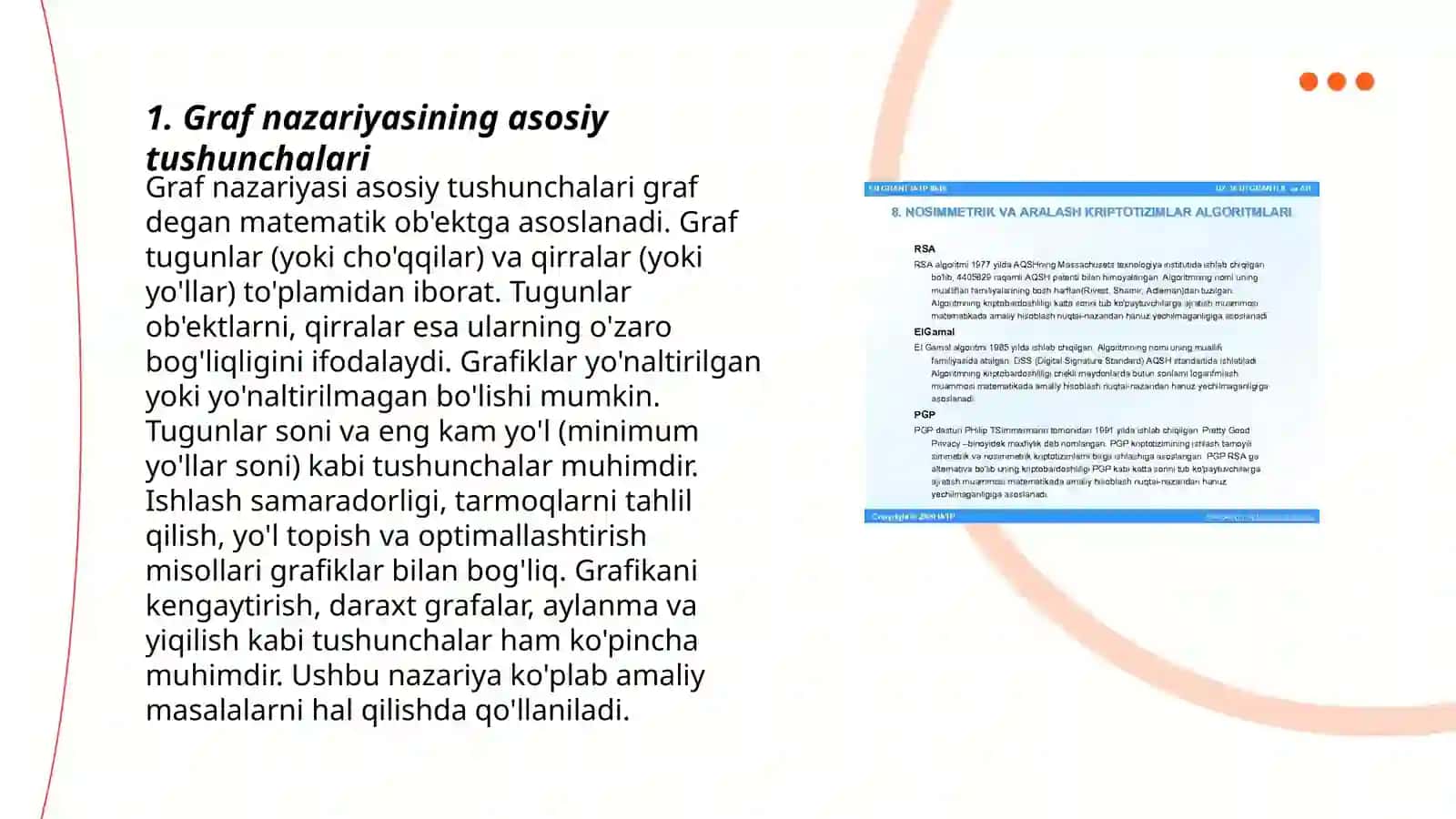 Graflarni ko'ruv algoritmlarini ishlab chiqish 3