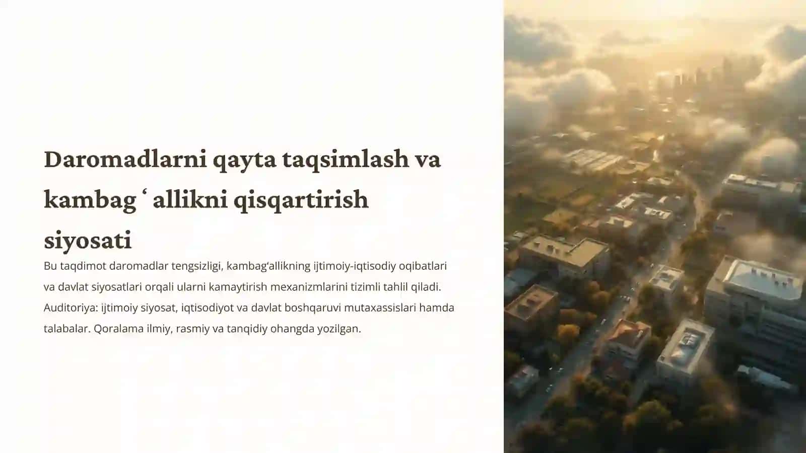 Daromadlarni qayta taqsimlash va kambag'allikni qisqartirish siyosati 3