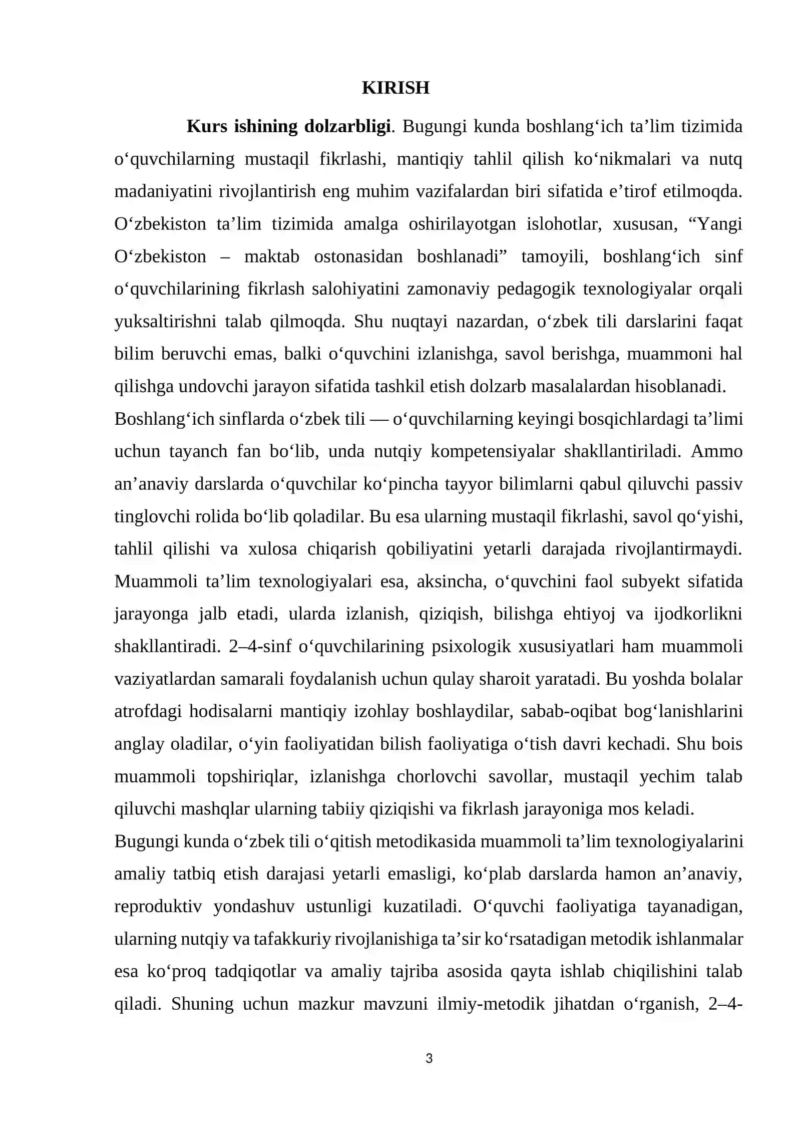 O‘zbek Tilini o‘qitish metodikasi 3