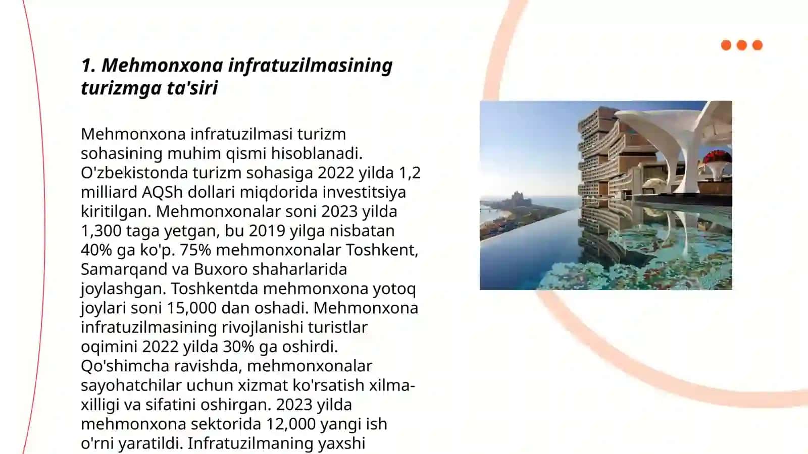 Turizm sohasini rivojlantirishda mehmonxonalarning oʻrni va roli 3