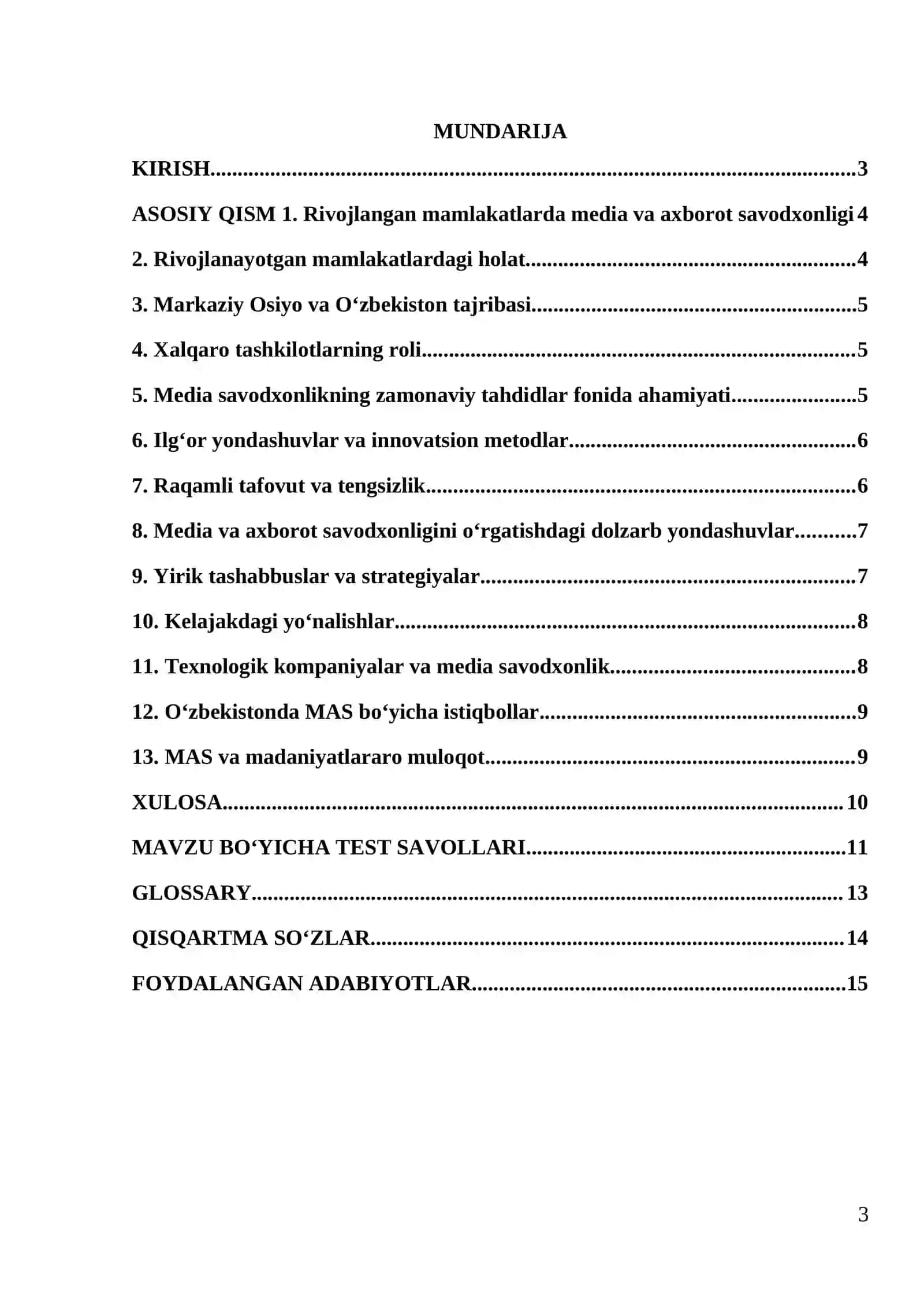 Dunyo mamlakatlaridagi media va axborot savodxonligi taraqqiyoti 3