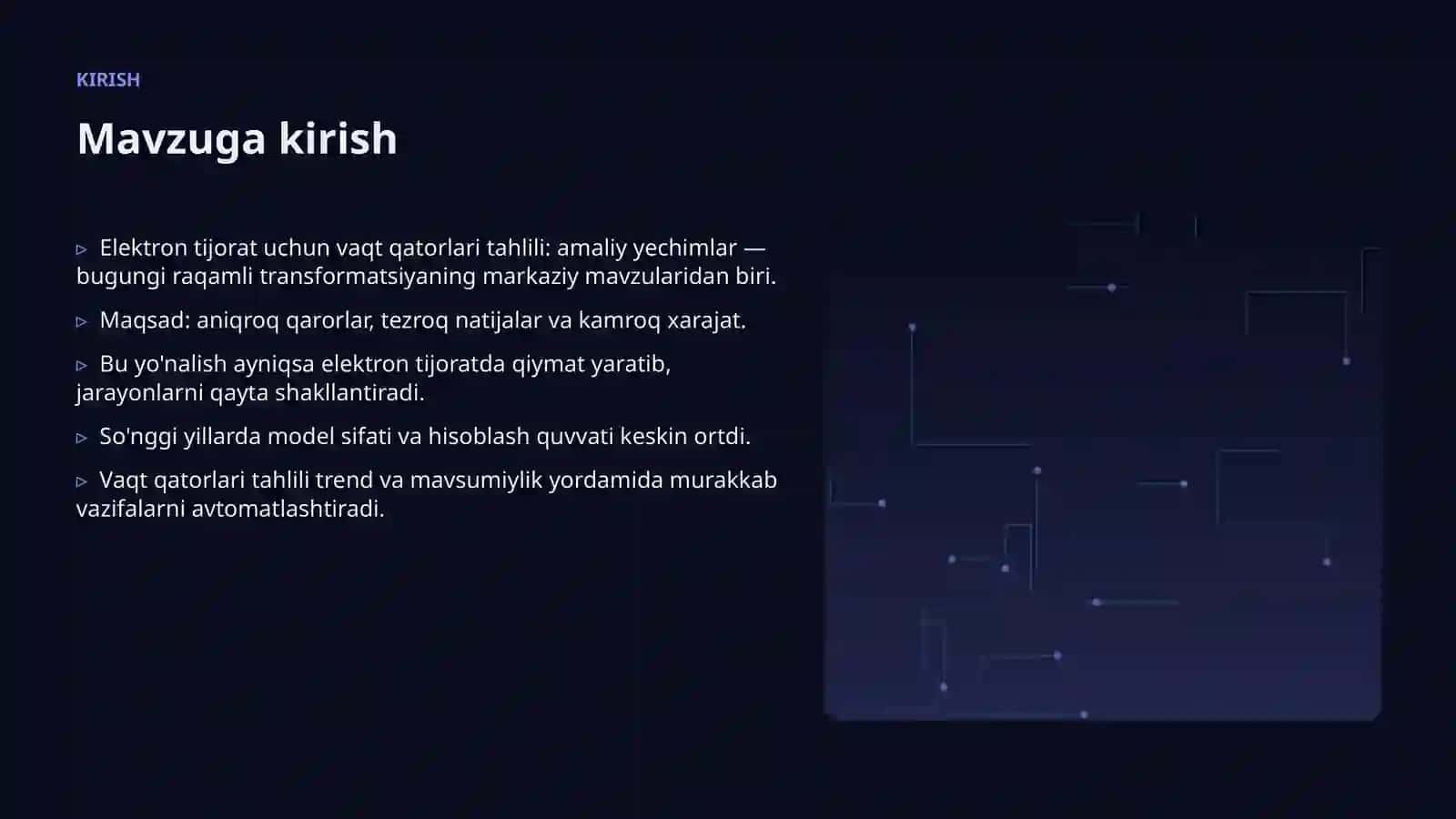 Elektron tijorat uchun vaqt qatorlari tahlili: amaliy yechimlar 3