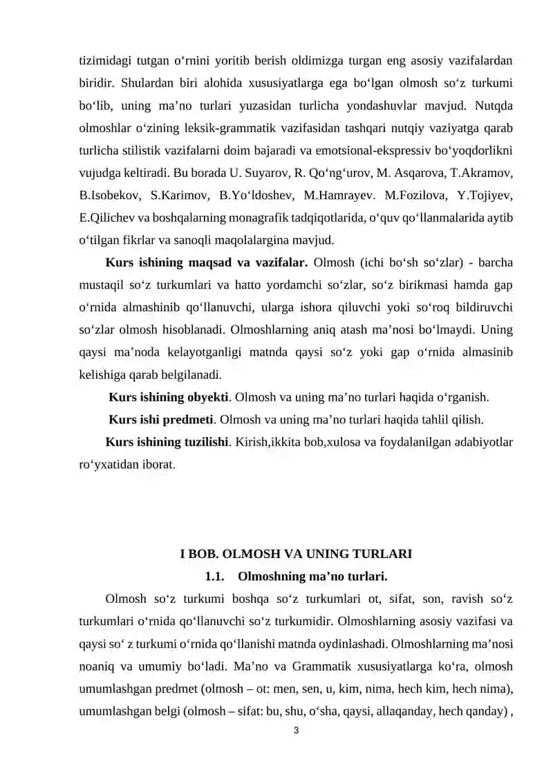 Olmosh va uning ma’noviy guruhlarini o‘qitish metodikasi 3