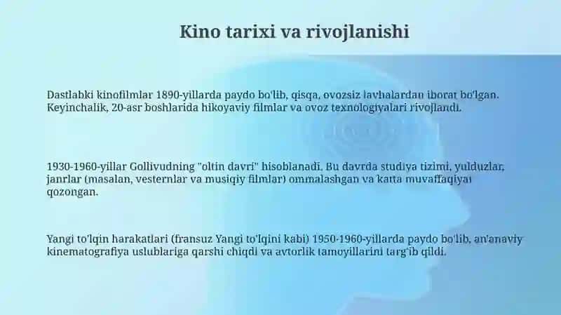 Kino tarixi va rivojlanishi 3