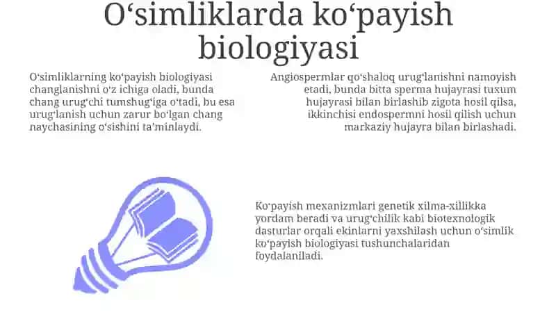 O'simliklar reproduktiv biologiyasi va changlanish 3
