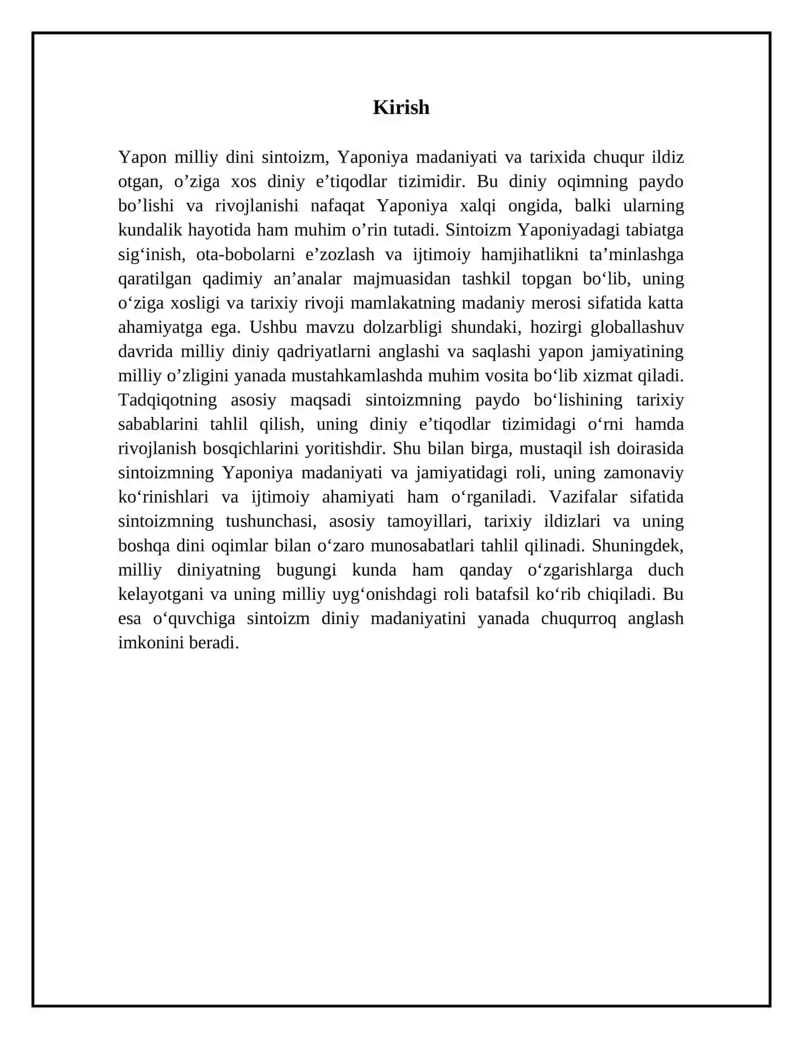 Yapon milliy dini sintoizmning paydo bo’lishi va rivojlanishi 3